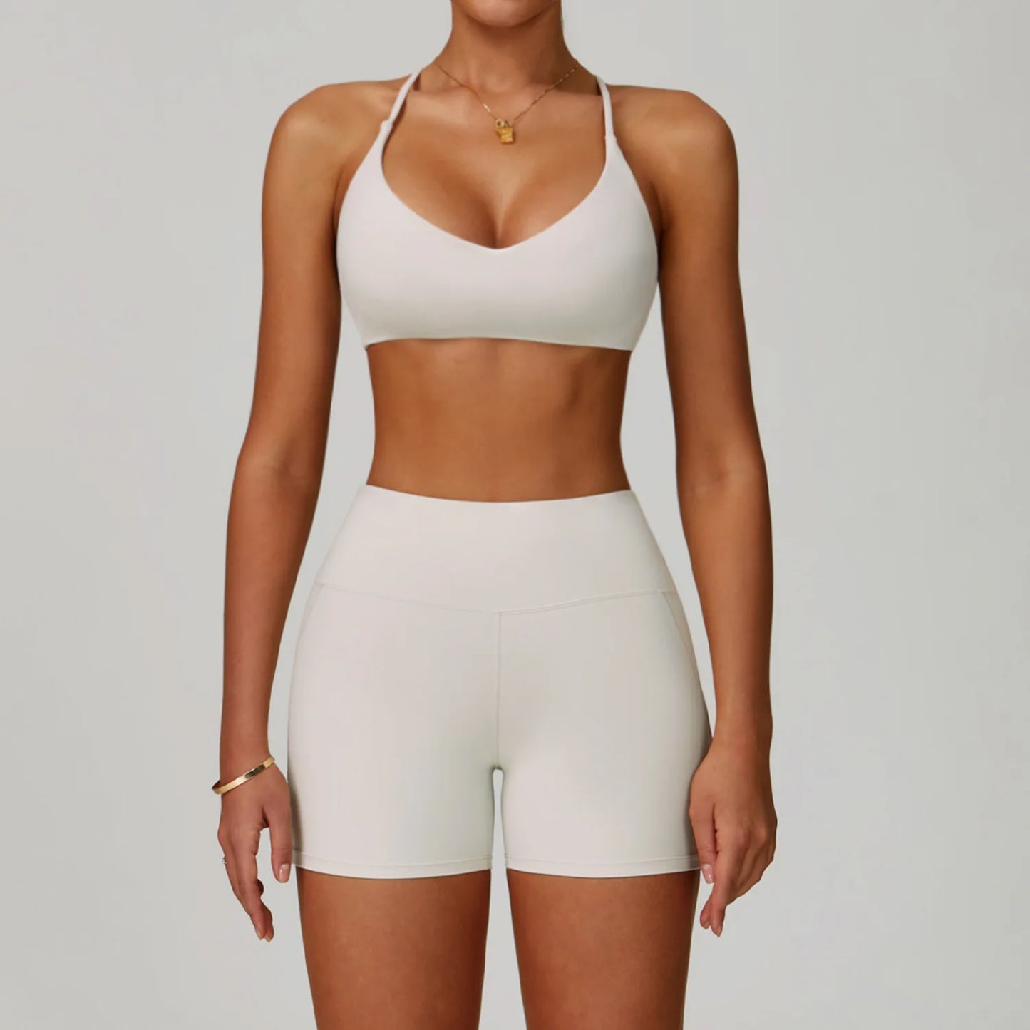 High Waist Leggings Top Yoga Set