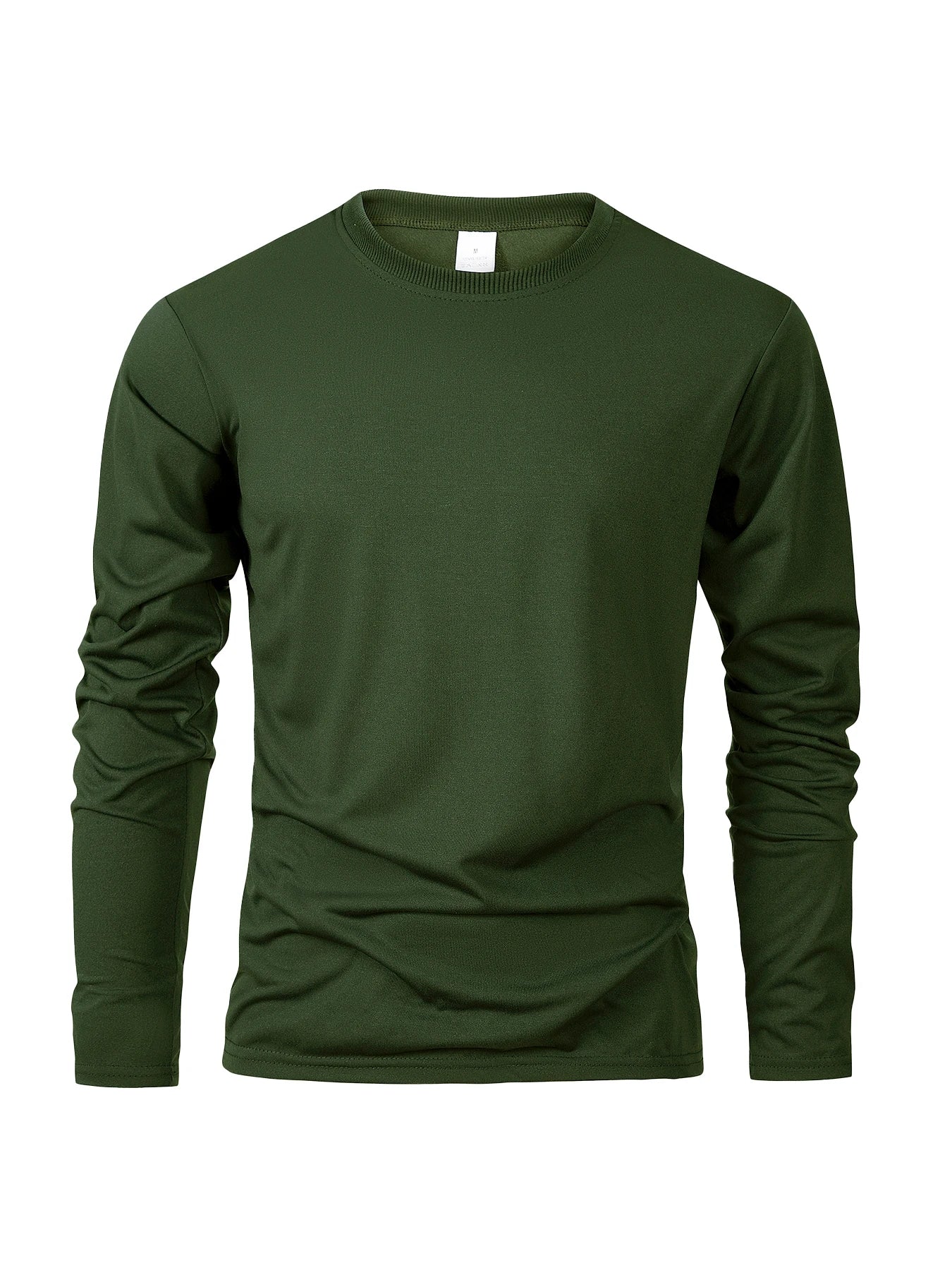 Long Sleeve Moisture Wicking T-Shirt – Casual Round Neck Sports Tee, Comfortable Versatile Top