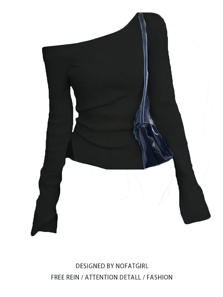 Off Shoulder Long Sleeve Tee