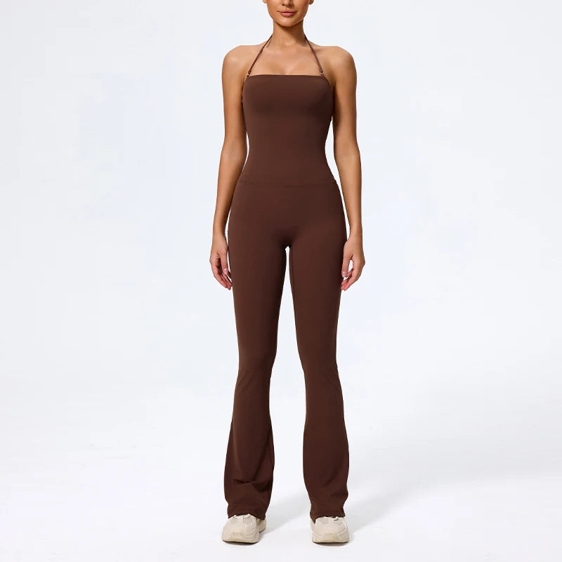 Sleeveless Backless Yoga Jumpsuit