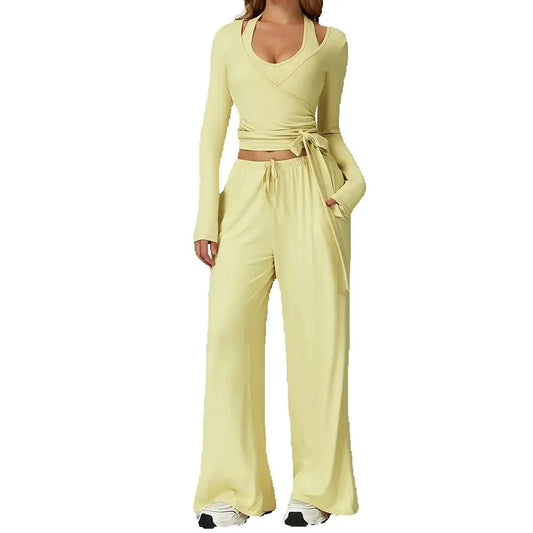 Women Yoga Set 2/3PCS Sportswear Push Up Workout Clothes Athletic Wear Gym Legging Fitness Bra Crop Top Long Sleeve Sports Suits