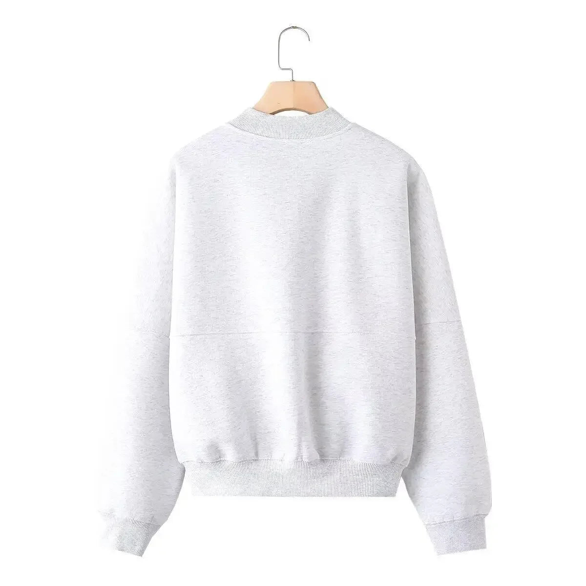 Zipper Pilot Jacket Sweatshirt Style Loose High Waist Fleece Pants Cotton Streetwear Series Women's Fashion Set