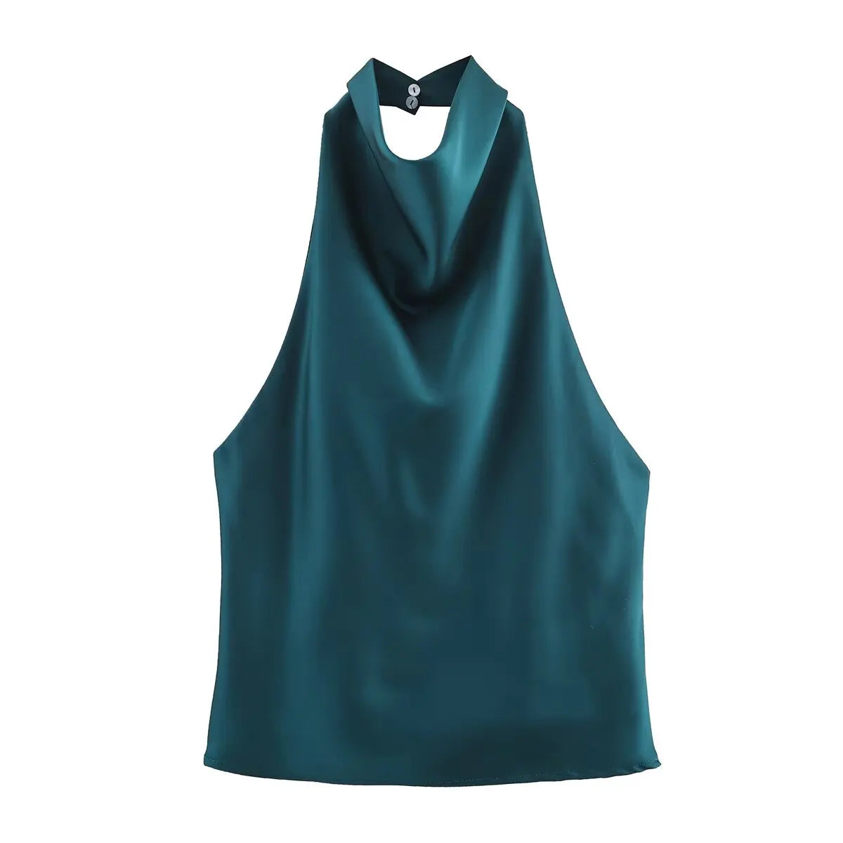 2026 Halter Tops For Women Satin Backless Short Top Female Summer Beach Top Woman off Shoulder Camisole Top Women