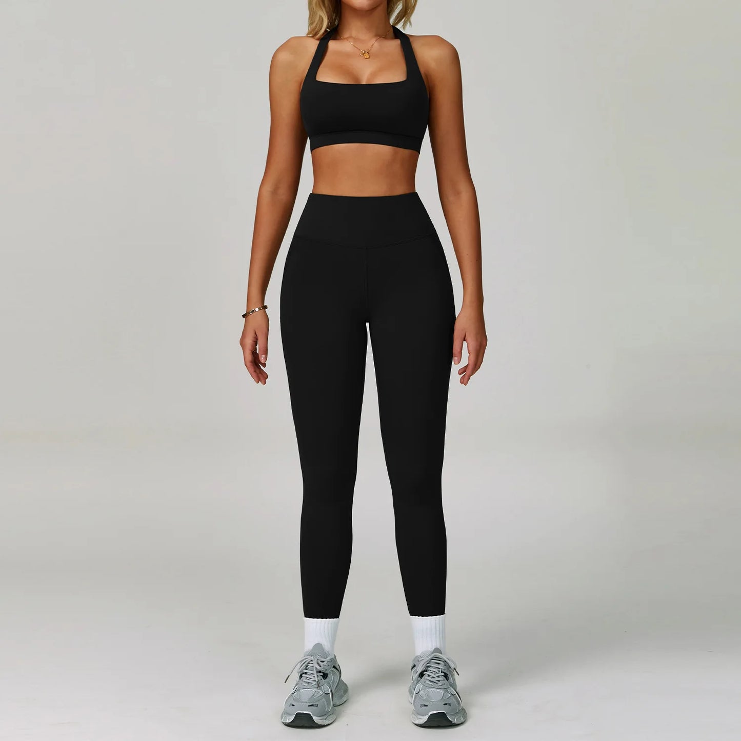 High Waist Leggings Top Yoga Set