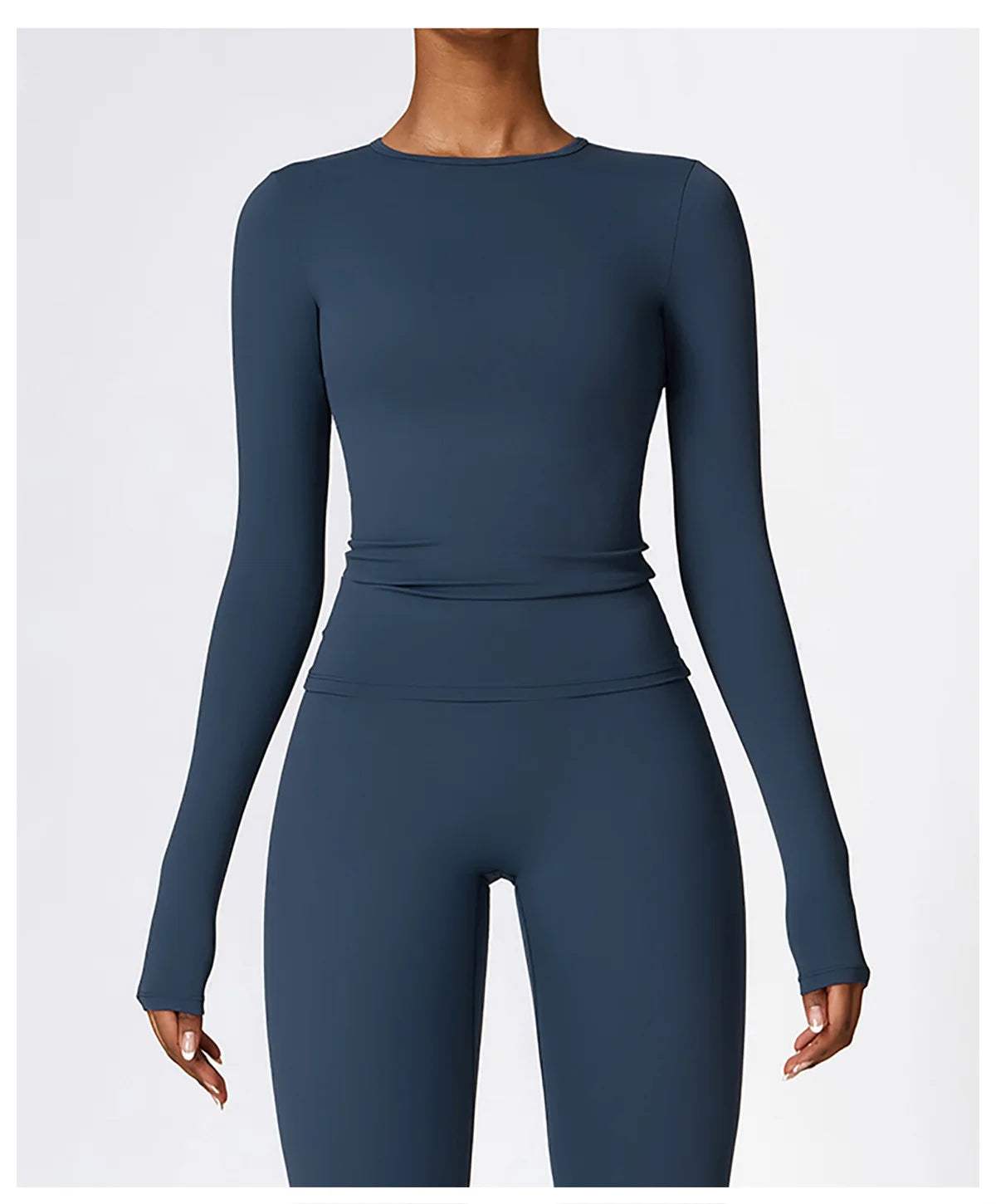 Women’s Slim Fit Long Sleeve Yoga Top – Running, Exercise, Fitness, Quick-Dry Sports Shirt