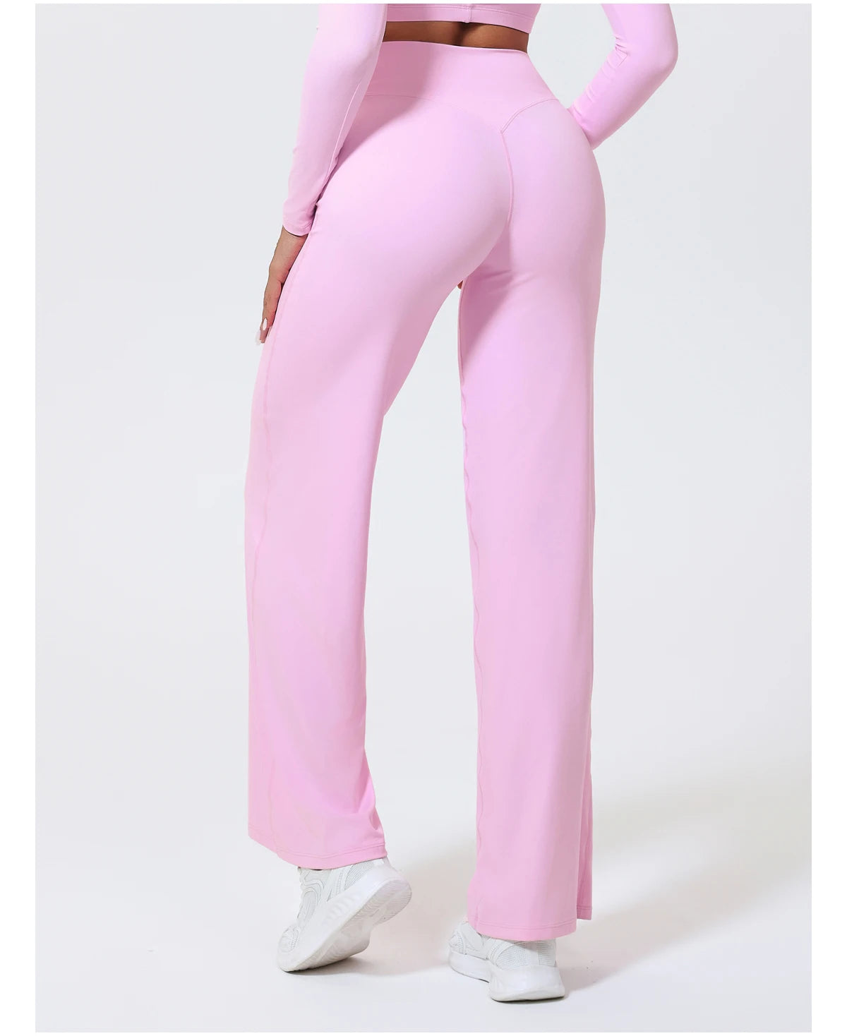 Women’s Straight-Leg Sports Pants – Wide Leg Yoga Leggings, Pilates, Gym, Fitness Tights, Naked Feeling Compression Pants