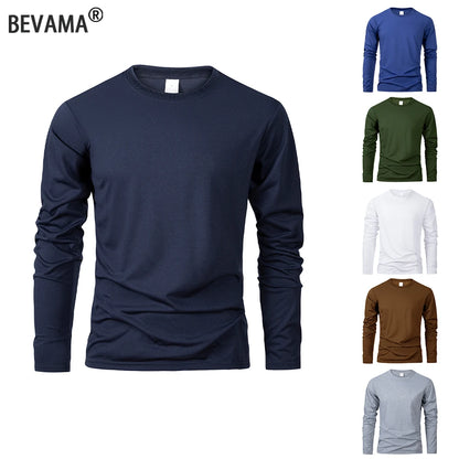 Long Sleeve Moisture Wicking T-Shirt – Casual Round Neck Sports Tee, Comfortable Versatile Top