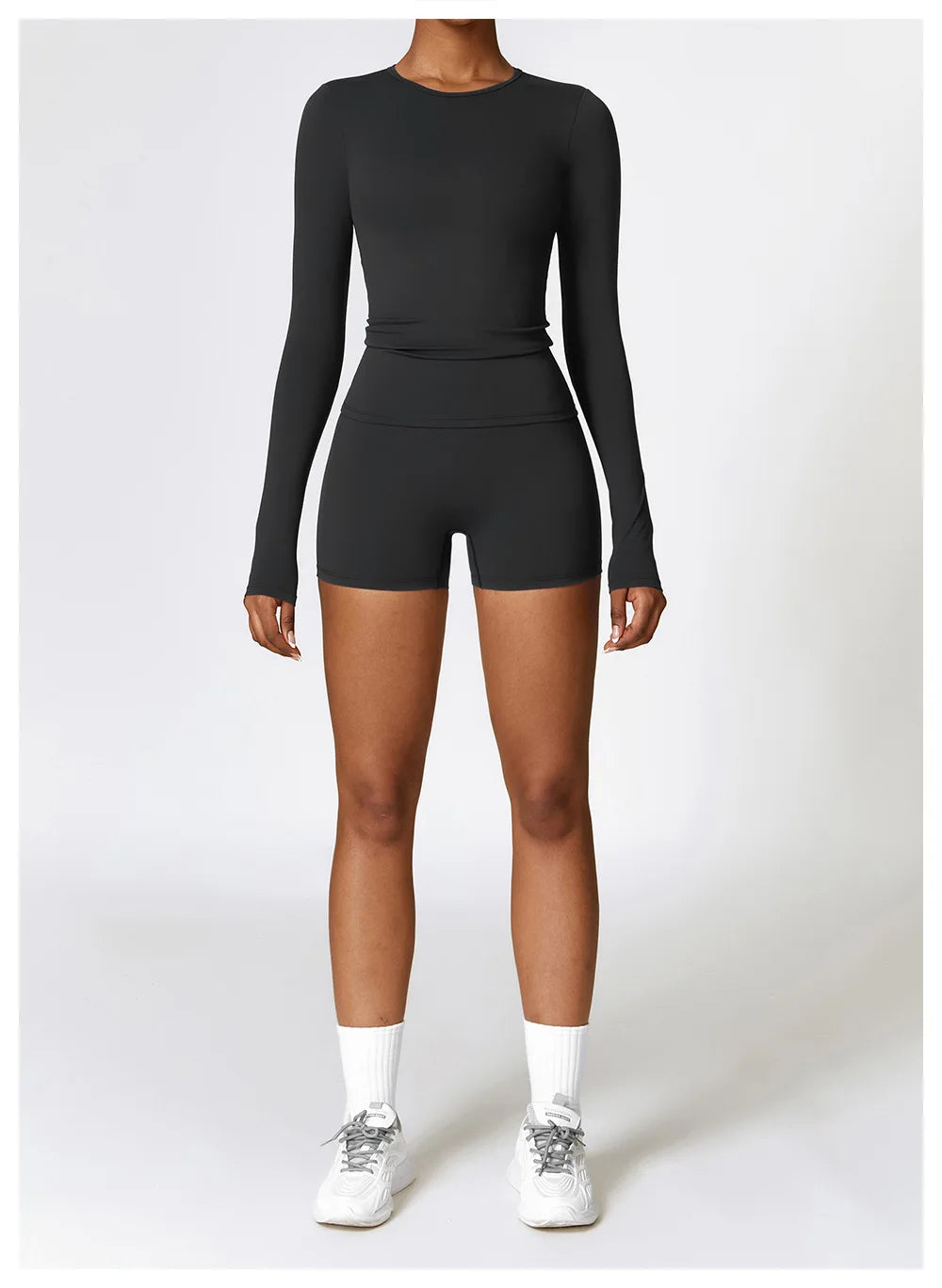 Women’s Slim Fit Long Sleeve Yoga Top – Running, Exercise, Fitness, Quick-Dry Sports Shirt