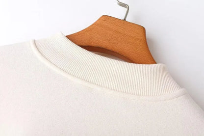 Zipper Pilot Jacket Sweatshirt Style Loose High Waist Fleece Pants Cotton Streetwear Series Women's Fashion Set