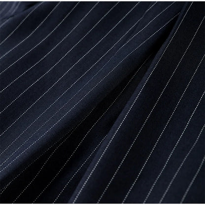 Fashion Chic Irregular Striped Long Pants For Women High Waist Loose Trouser 2025 Autumn Winter Fashion Female Daily Casual Pant