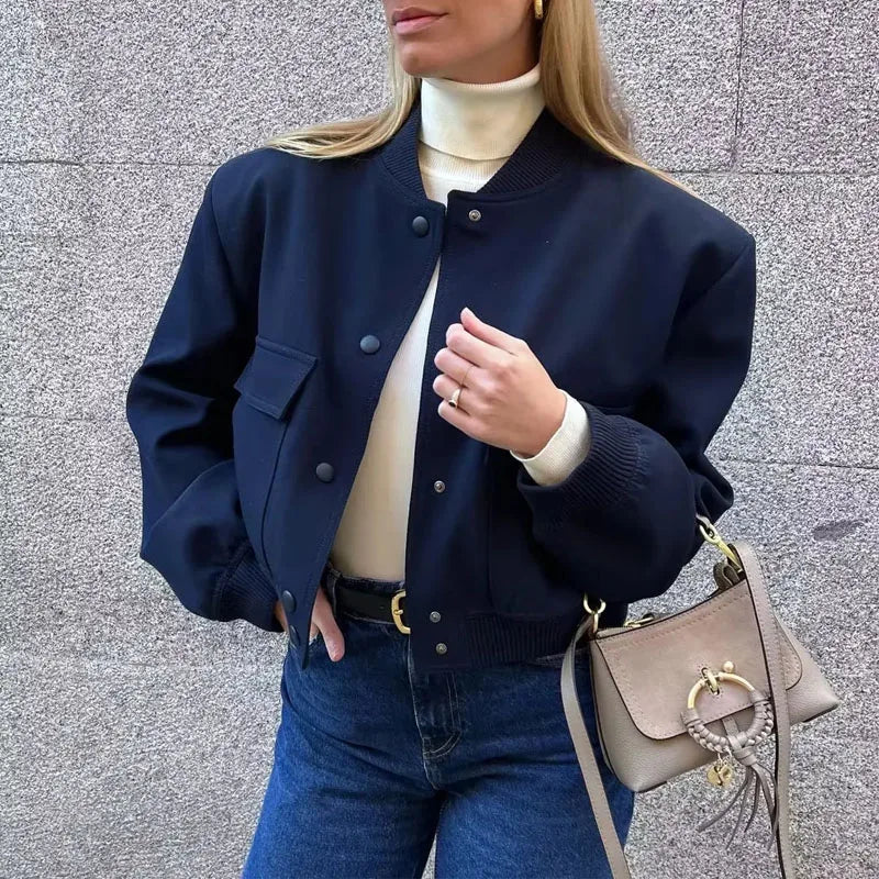 Cropped Bomber Jacket