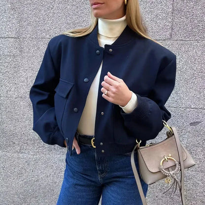 Cropped Bomber Jacket