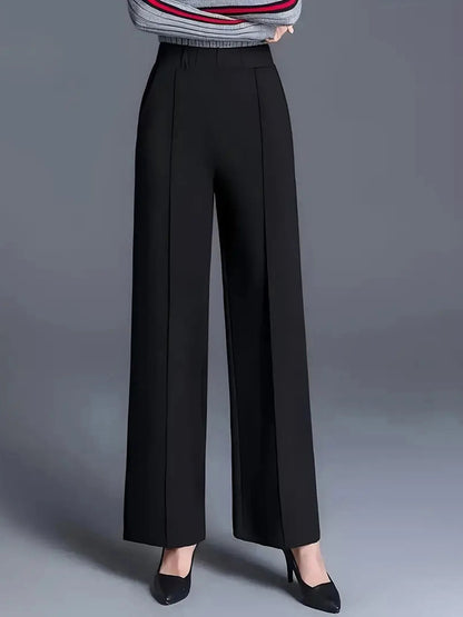 High Waist Straight Leg Pant with Pockets