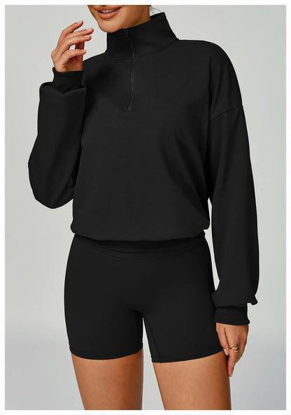 Women’s Zipper Yoga Jacket – Long Sleeve Gym Fitness Top, Running, Workout, Windproof Sportswear