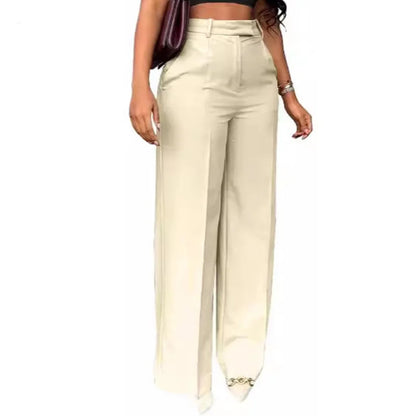 Wide Leg Straight Dress Pants