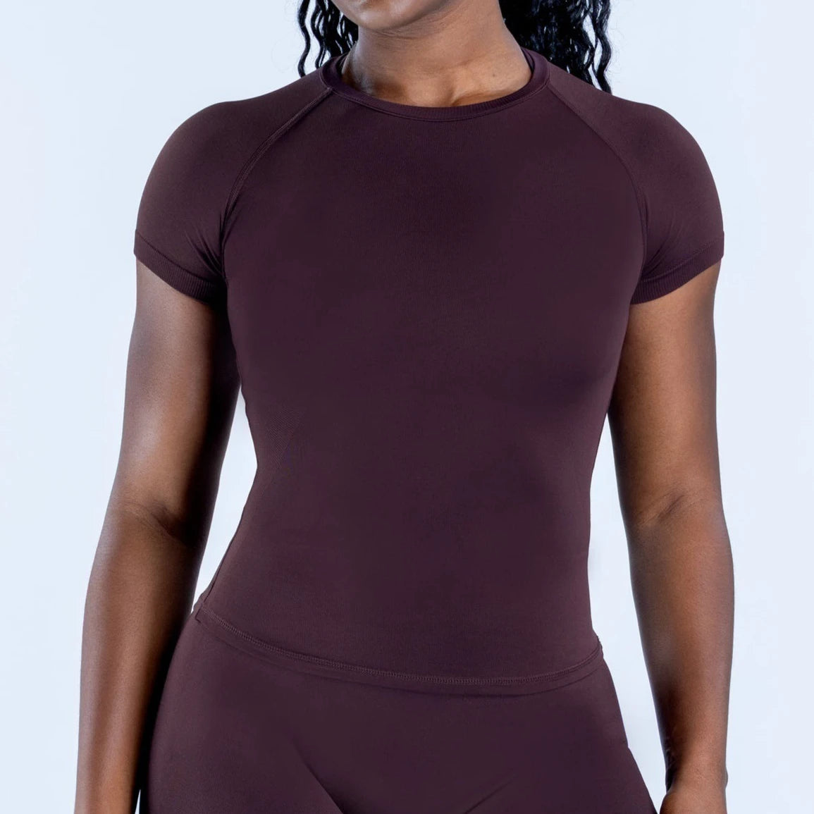 Impact Short Sleeve Crop Top – Workout, Gym, Yoga, Longline Stretchy Sports Shirt