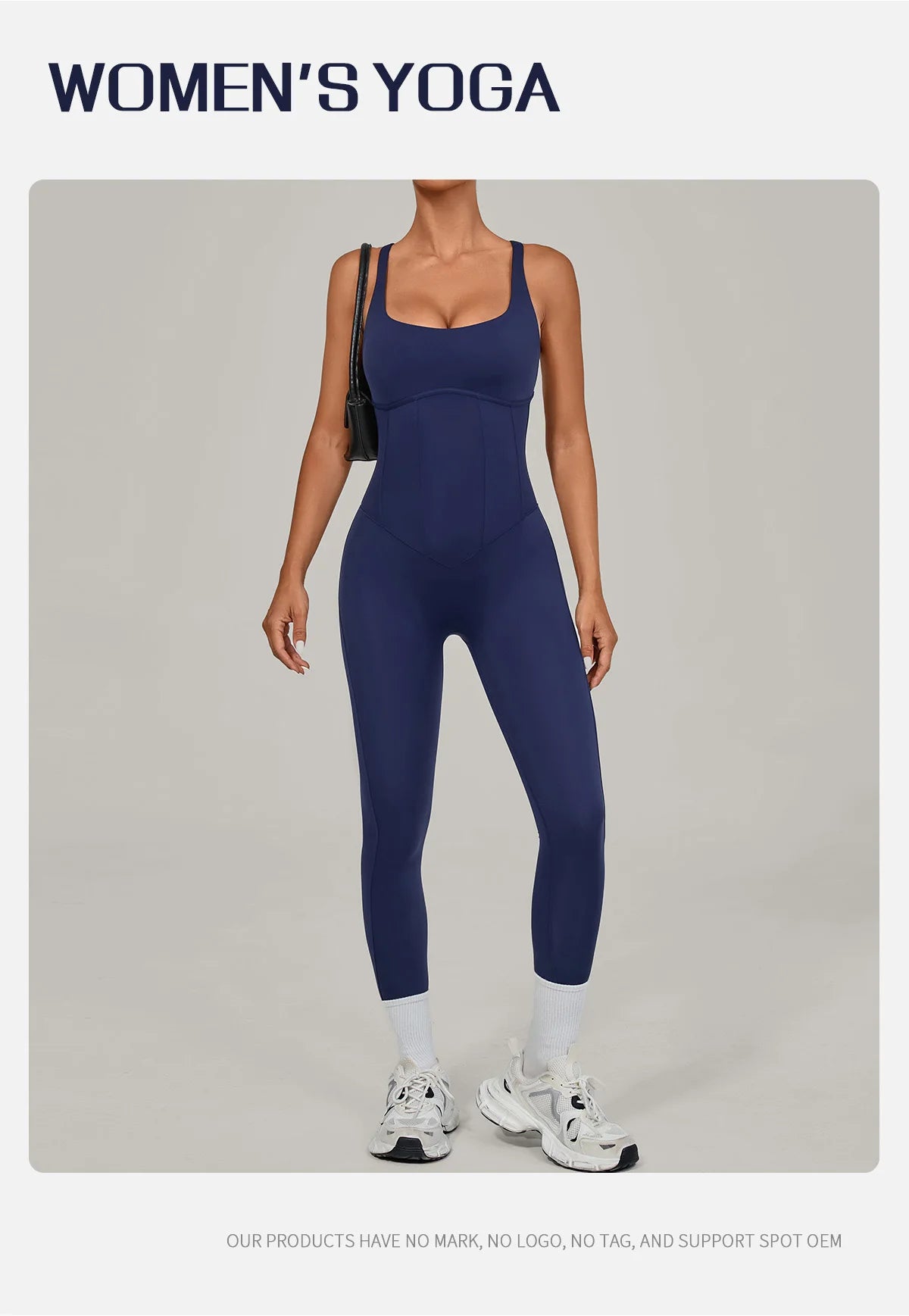 Women Adjustable Shoulder Straps Yoga Jumpsuit Dance-Inspired Backless Bodysuit Woman Tight-Fitting Workout Fitness One-Piece