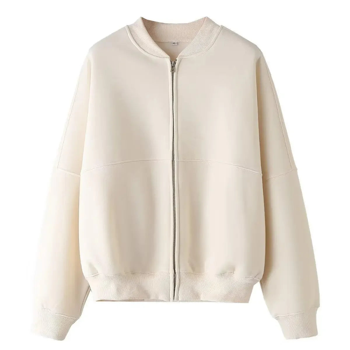 Zipper Pilot Jacket Sweatshirt Style Loose High Waist Fleece Pants Cotton Streetwear Series Women's Fashion Set