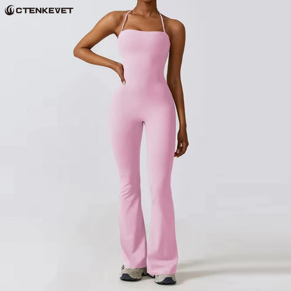 Sleeveless Backless Yoga Jumpsuit