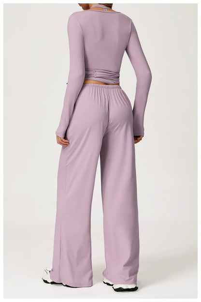 Women Yoga Set 2/3PCS Sportswear Push Up Workout Clothes Athletic Wear Gym Legging Fitness Bra Crop Top Long Sleeve Sports Suits