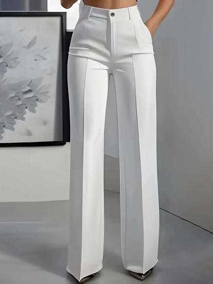 2025 model women's high-waisted, draping, straight-cut, minimalist suit pants