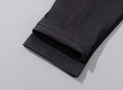 Men’s Cotton Long Sleeve T-Shirt – Solid Color Casual Tops for Spring & Autumn Undershirts