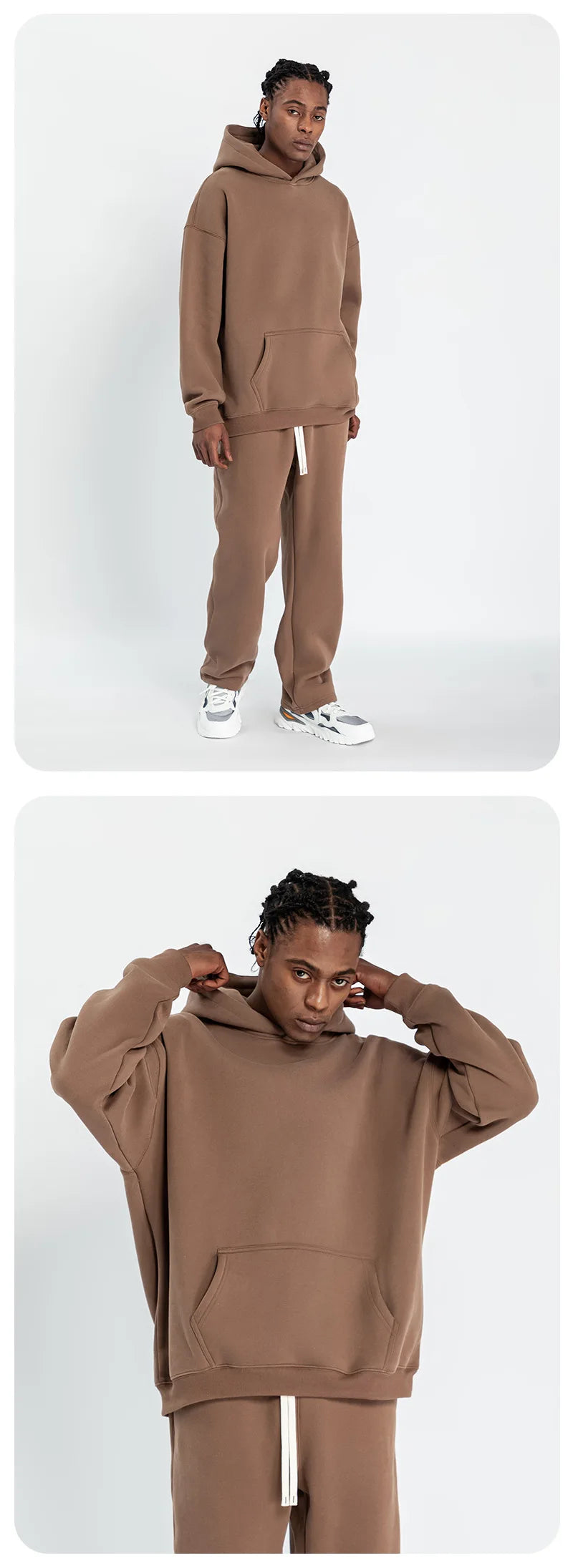 Fleece Lined Hoodie & Jogger Tracksuit Set