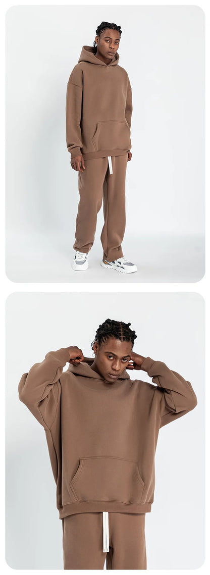 Fleece Lined Hoodie & Jogger Tracksuit Set