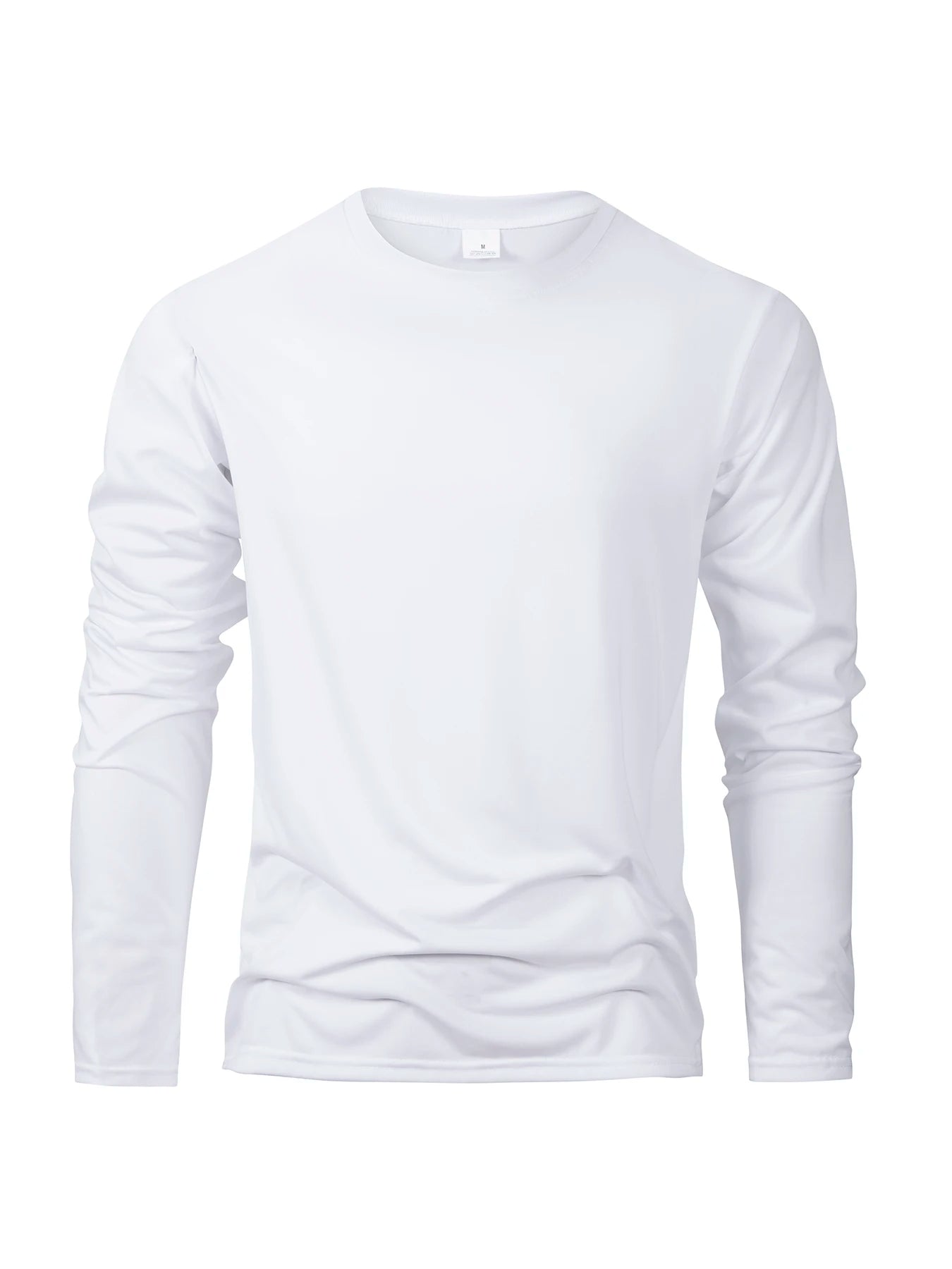 Long Sleeve Moisture Wicking T-Shirt – Casual Round Neck Sports Tee, Comfortable Versatile Top