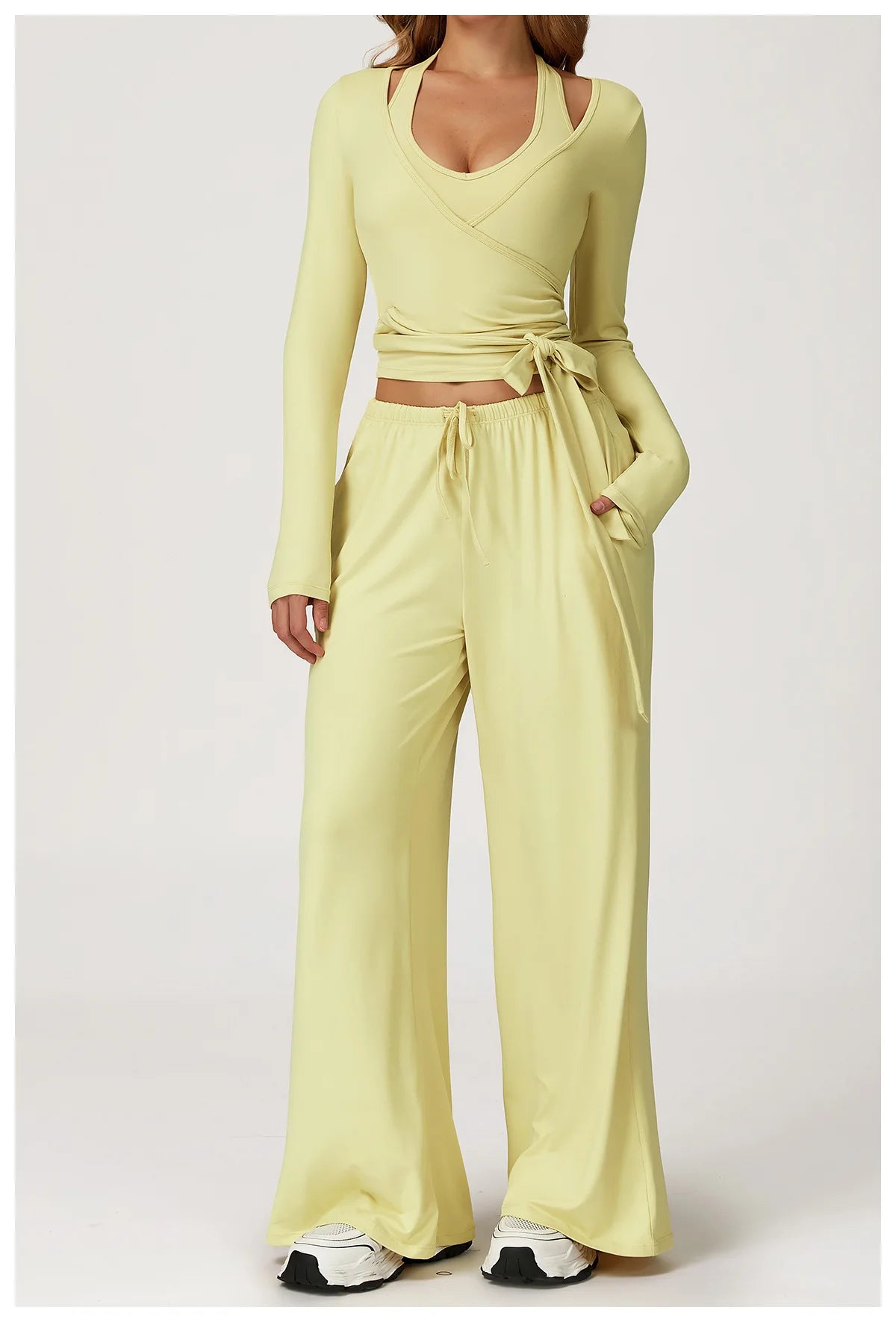 Women Yoga Set 2/3PCS Sportswear Push Up Workout Clothes Athletic Wear Gym Legging Fitness Bra Crop Top Long Sleeve Sports Suits