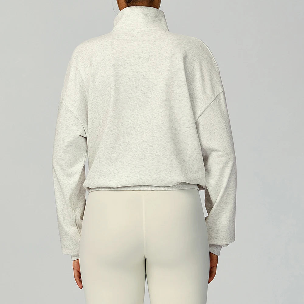 Women’s Zipper Yoga Jacket – Long Sleeve Gym Fitness Top, Running, Workout, Windproof Sportswear