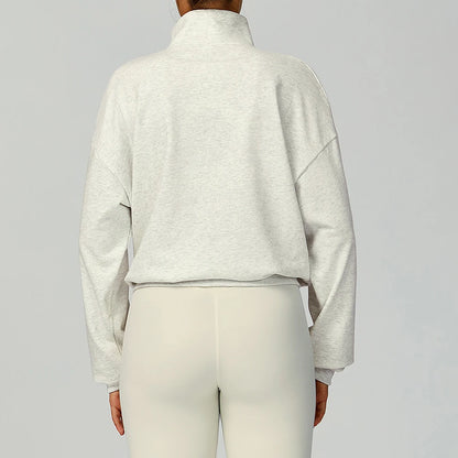 Women’s Zipper Yoga Jacket – Long Sleeve Gym Fitness Top, Running, Workout, Windproof Sportswear