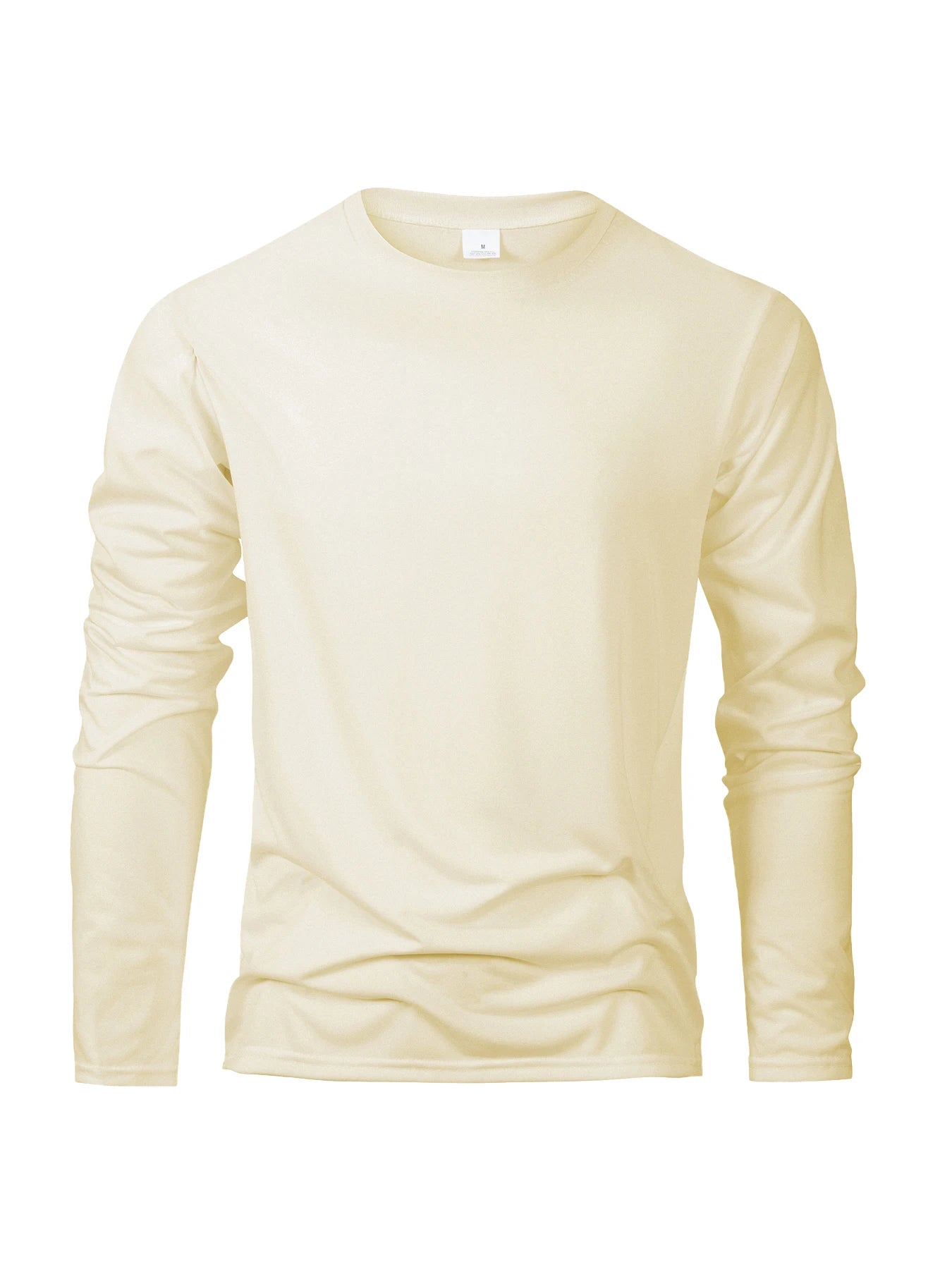 Long Sleeve Moisture Wicking T-Shirt – Casual Round Neck Sports Tee, Comfortable Versatile Top