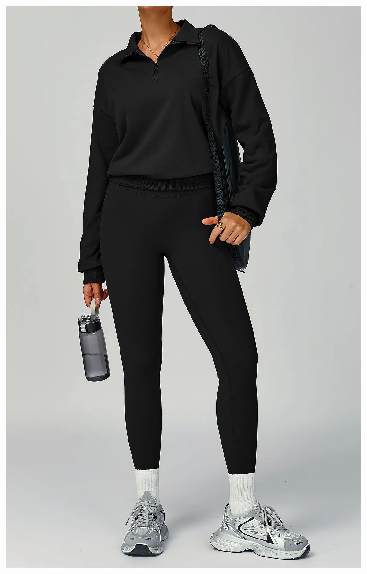 Women’s Zipper Yoga Jacket – Long Sleeve Gym Fitness Top, Running, Workout, Windproof Sportswear