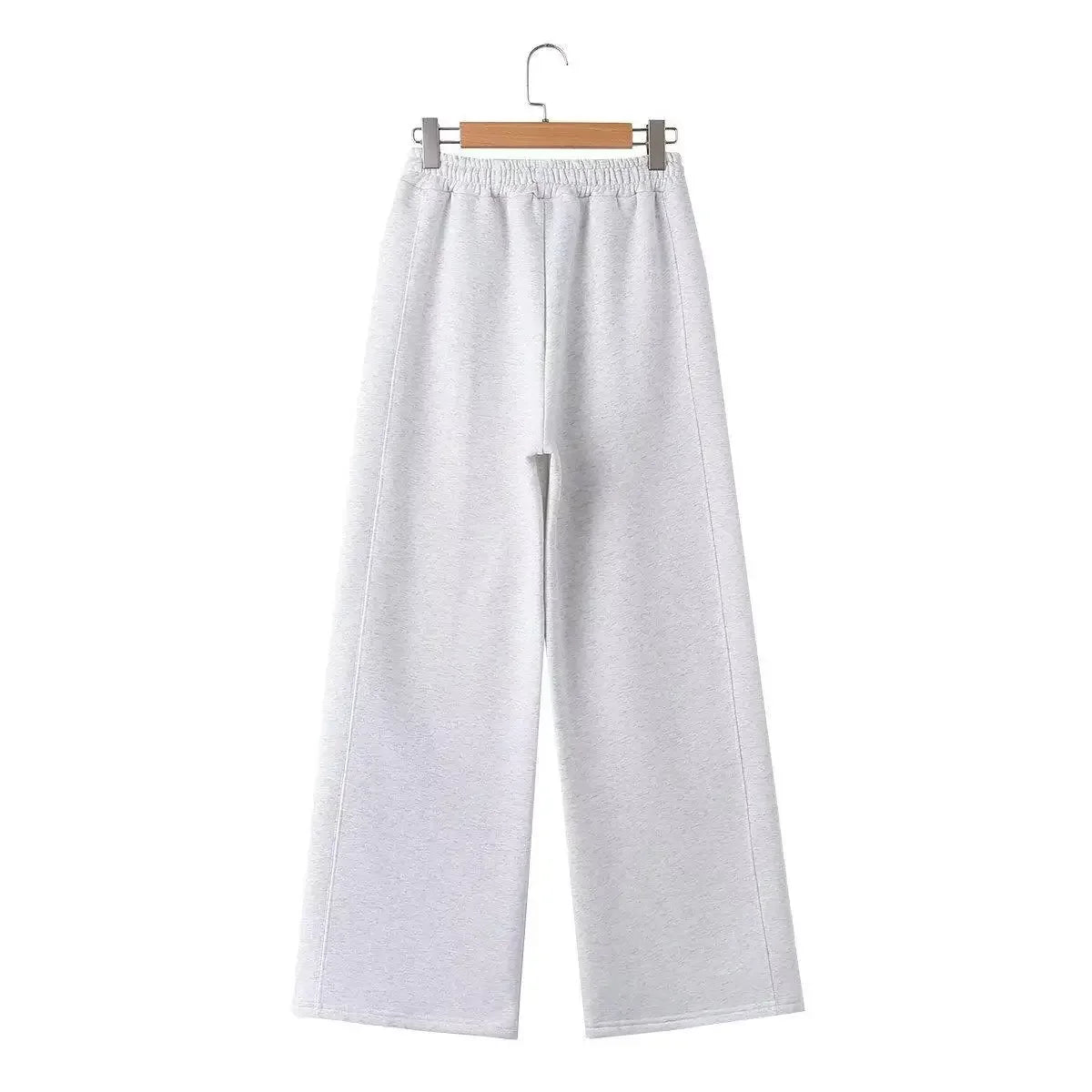 Zipper Pilot Jacket Sweatshirt Style Loose High Waist Fleece Pants Cotton Streetwear Series Women's Fashion Set