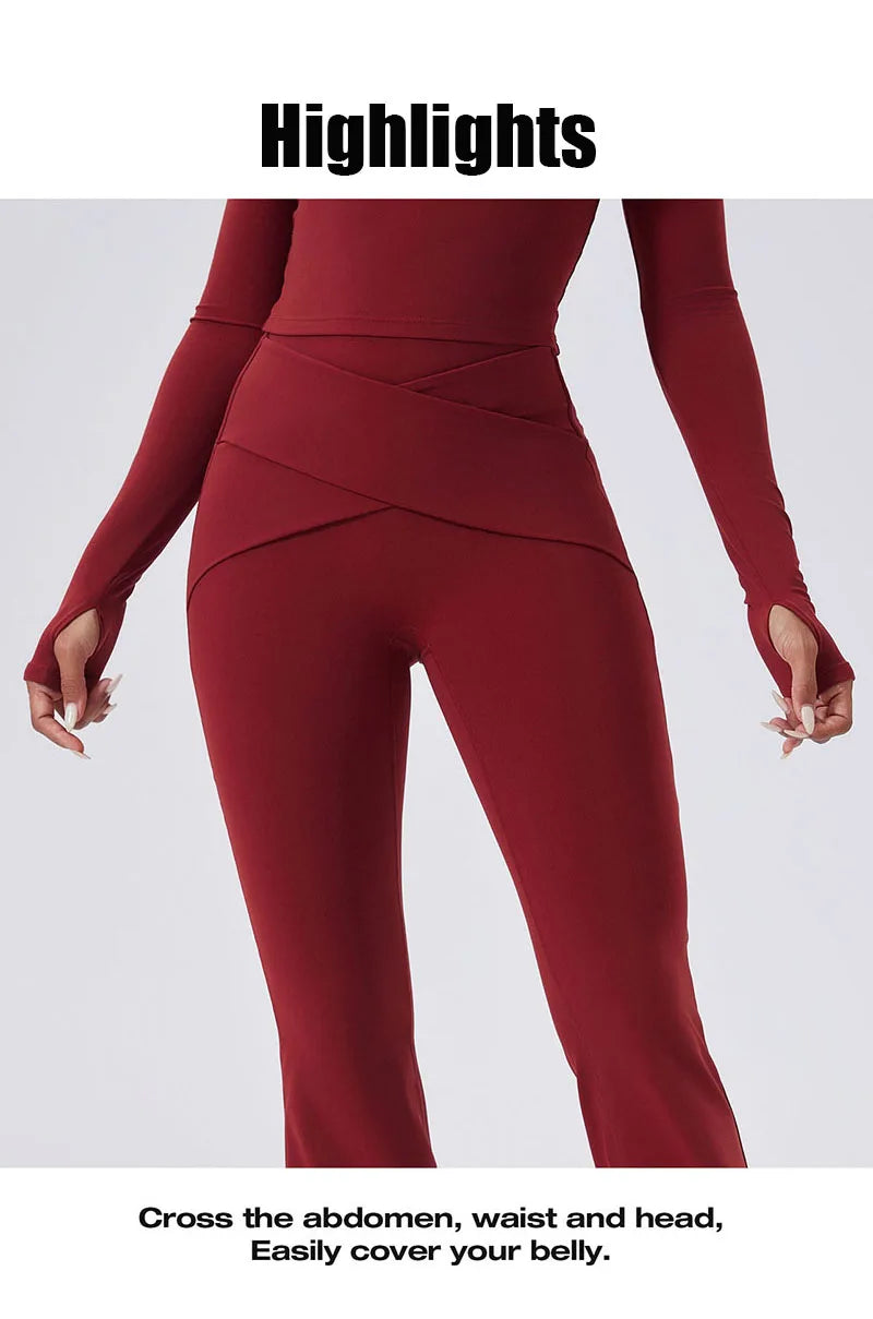 Cloud Hide Woman New Yoga Suit Gym Fitness Set Long Sleeve Sports Tracksuit Top Leggings Workout Pilates Outfits Running Clothes