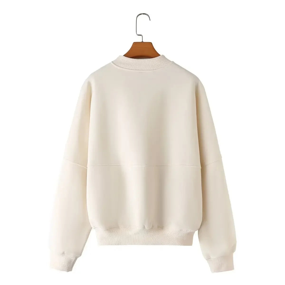 Zipper Pilot Jacket Sweatshirt Style Loose High Waist Fleece Pants Cotton Streetwear Series Women's Fashion Set