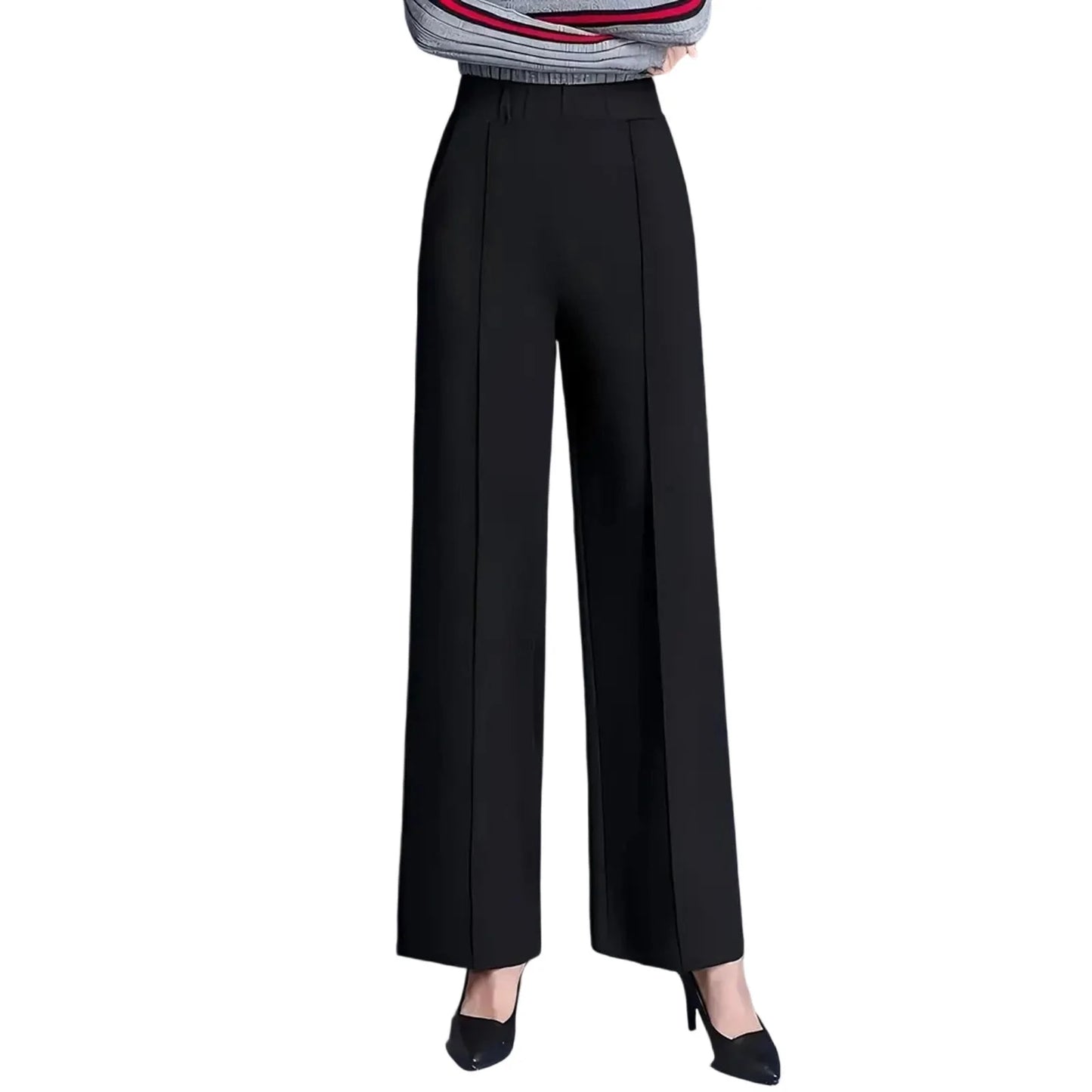High Waist Straight Leg Pant with Pockets