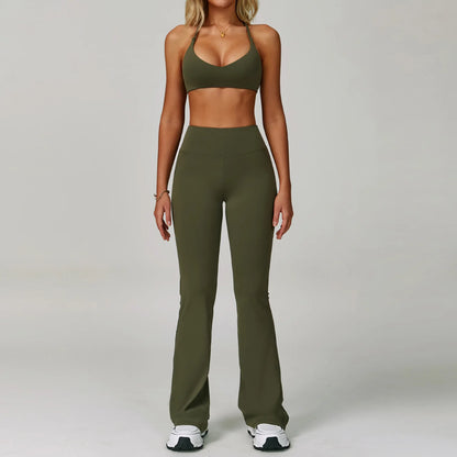 High Waist Leggings Top Yoga Set