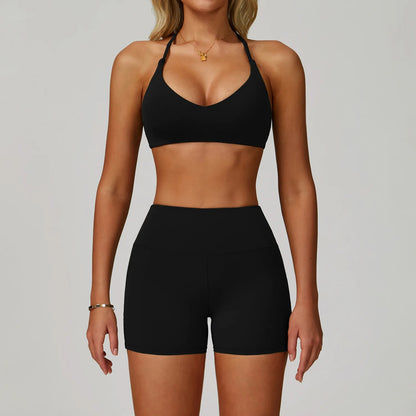High Waist Leggings Top Yoga Set