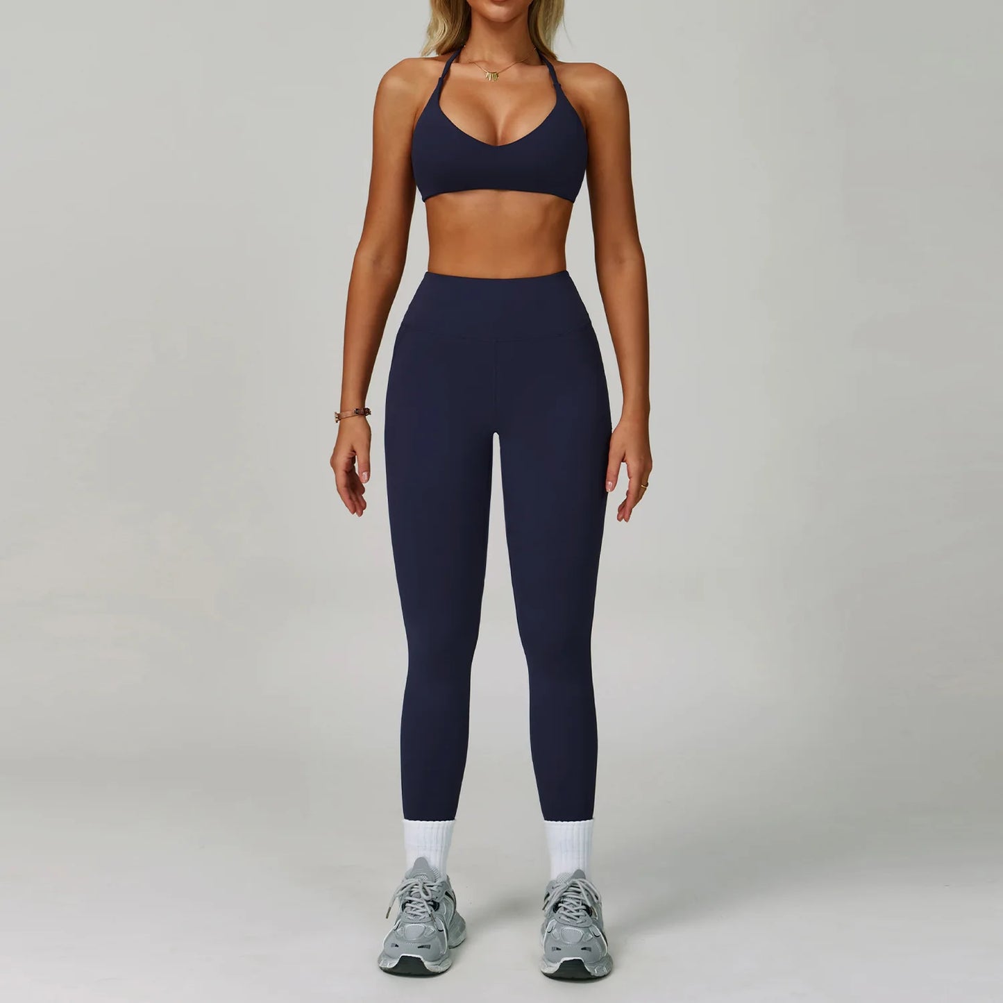High Waist Leggings Top Yoga Set