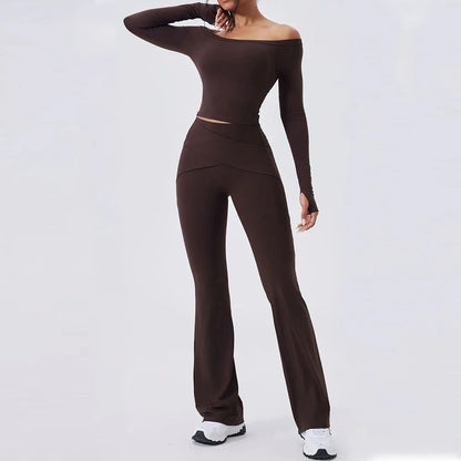 Cloud Hide Woman New Yoga Suit Gym Fitness Set Long Sleeve Sports Tracksuit Top Leggings Workout Pilates Outfits Running Clothes