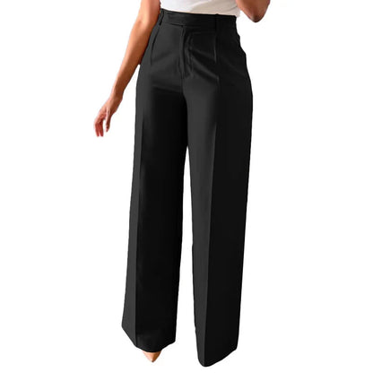 Wide Leg Straight Dress Pants