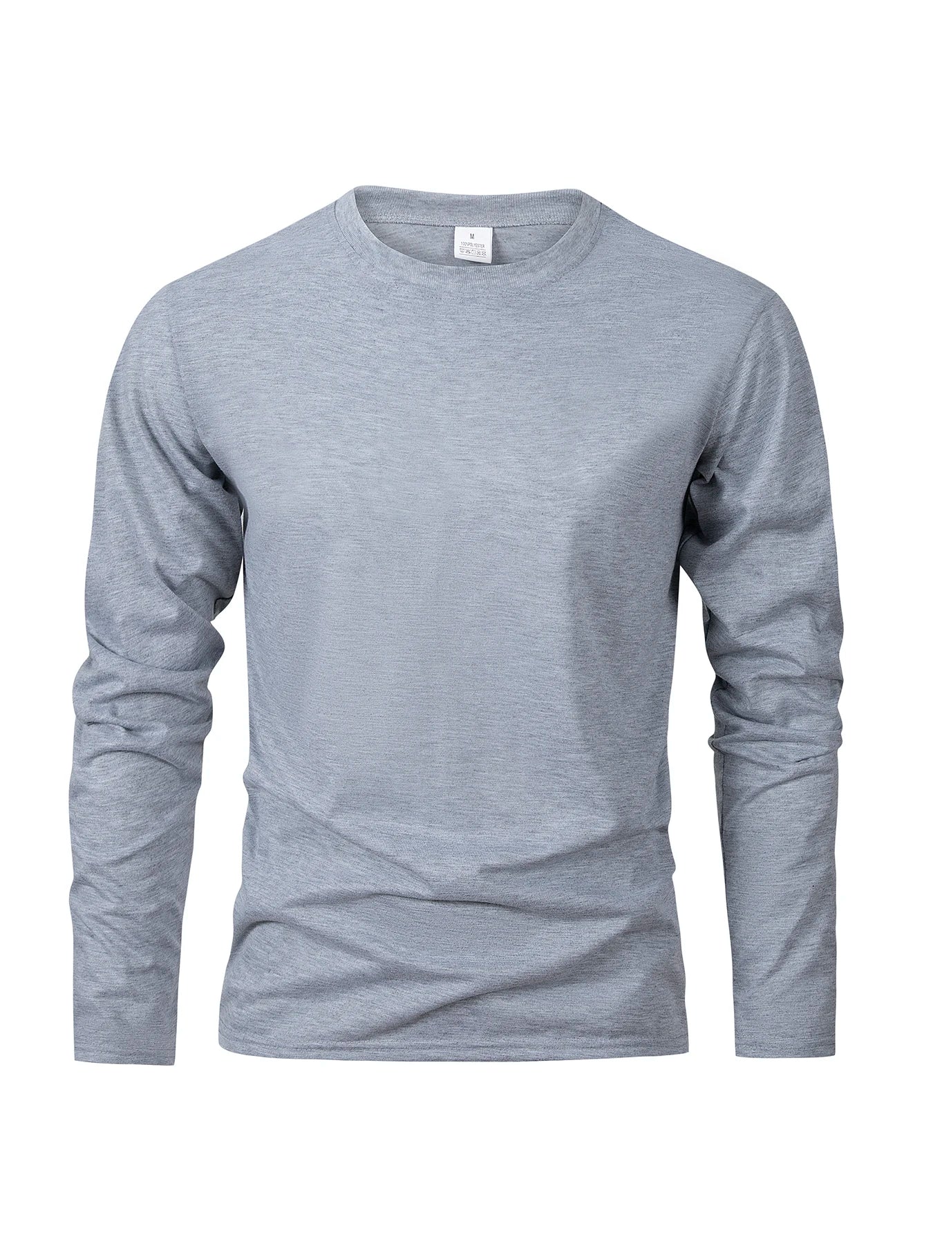 Long Sleeve Moisture Wicking T-Shirt – Casual Round Neck Sports Tee, Comfortable Versatile Top