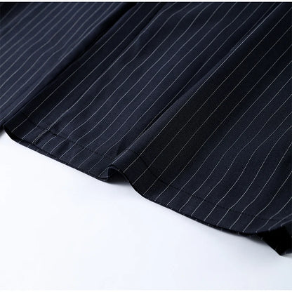 Fashion Chic Irregular Striped Long Pants For Women High Waist Loose Trouser 2025 Autumn Winter Fashion Female Daily Casual Pant