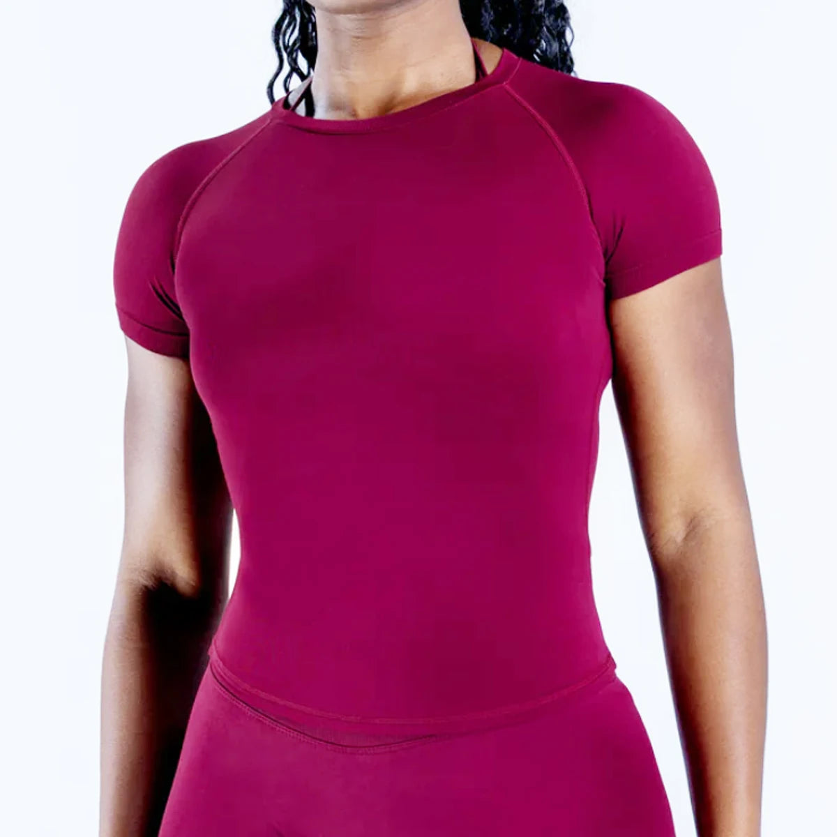 Impact Short Sleeve Crop Top – Workout, Gym, Yoga, Longline Stretchy Sports Shirt