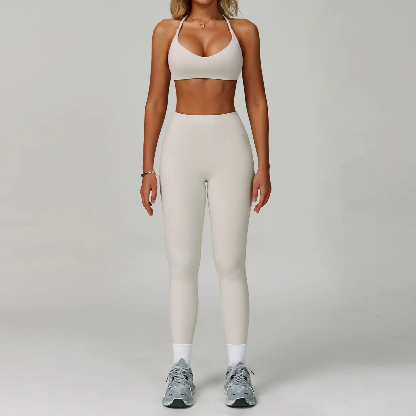 High Waist Leggings Top Yoga Set