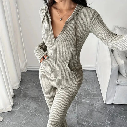 Solid Color Casual Slim Pants Sets For Women 2025 Elegant Autumn Women's Two Pieces Suit Full Trouser Set Female Outfit Clothes