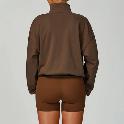 Women’s Zipper Yoga Jacket – Long Sleeve Gym Fitness Top, Running, Workout, Windproof Sportswear