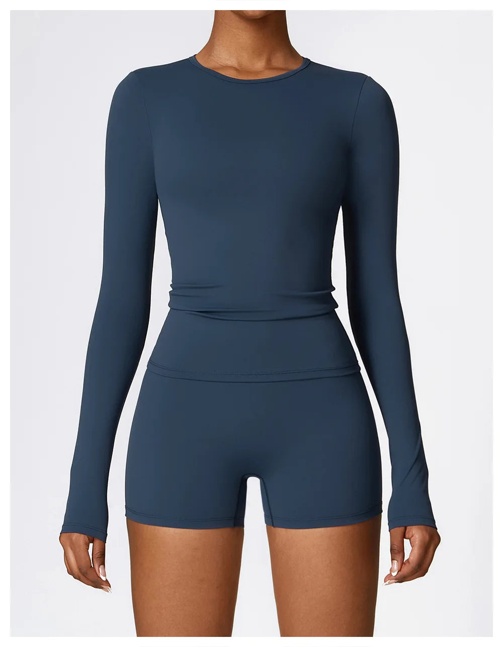 Women’s Slim Fit Long Sleeve Yoga Top – Running, Exercise, Fitness, Quick-Dry Sports Shirt